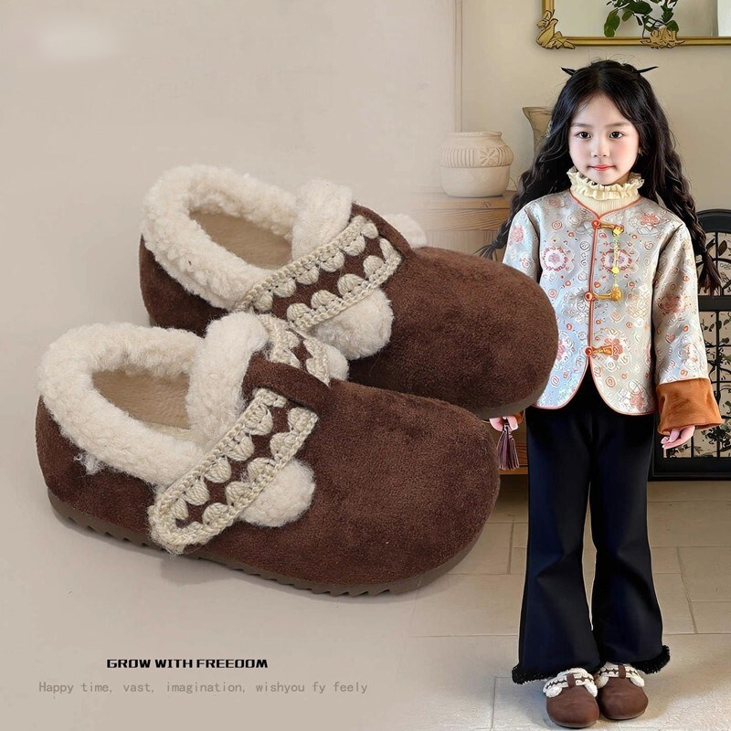 真皮女童勃肯鞋2025新款加绒保暖厚底冬毛毛鞋巨好看儿童软底鞋子,童鞋/婴儿鞋/亲子鞋,棉鞋,淘宝优惠券,粉丝福利购,淘宝优惠卷