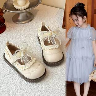 真皮女童鞋子儿童小皮鞋2026新款春秋洋气女孩宝宝单鞋软底配裙子