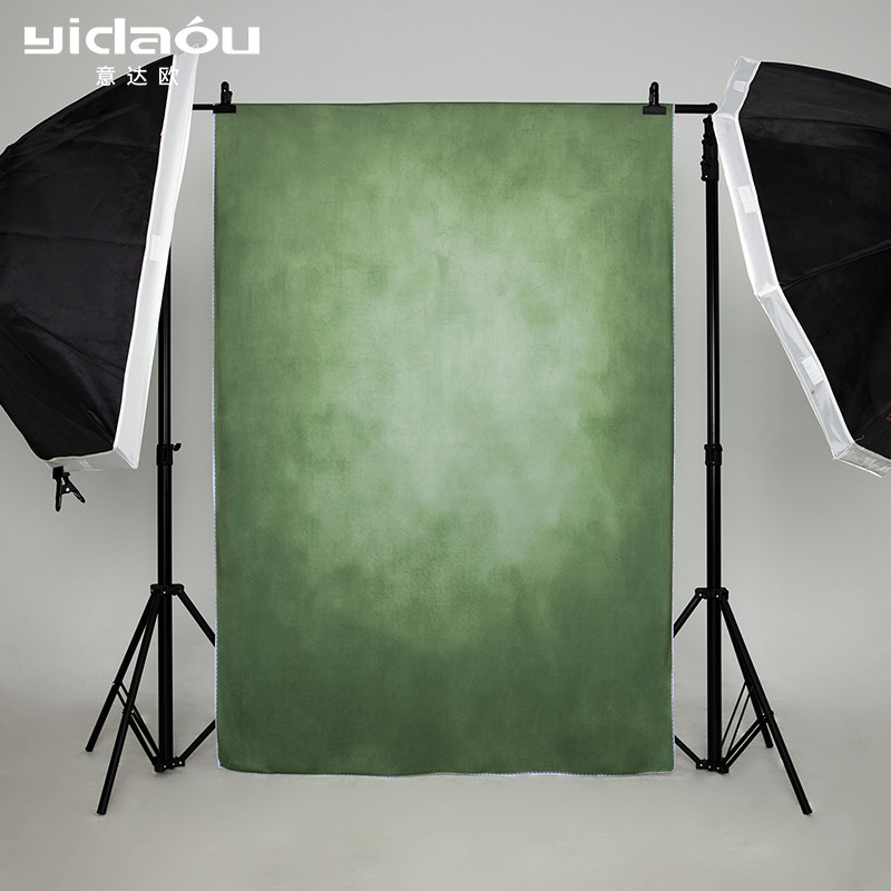 复古油画背景布抹茶色直播摄影网红背景挂布模特宠物拍照背景布美式