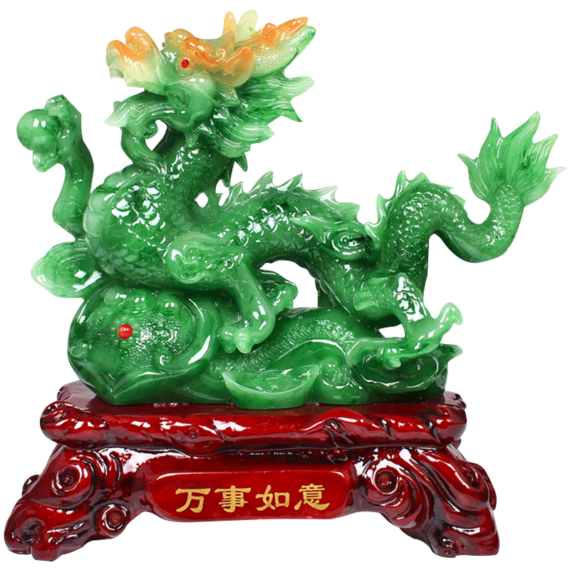 招财青龙办公室风水酒柜装饰品
