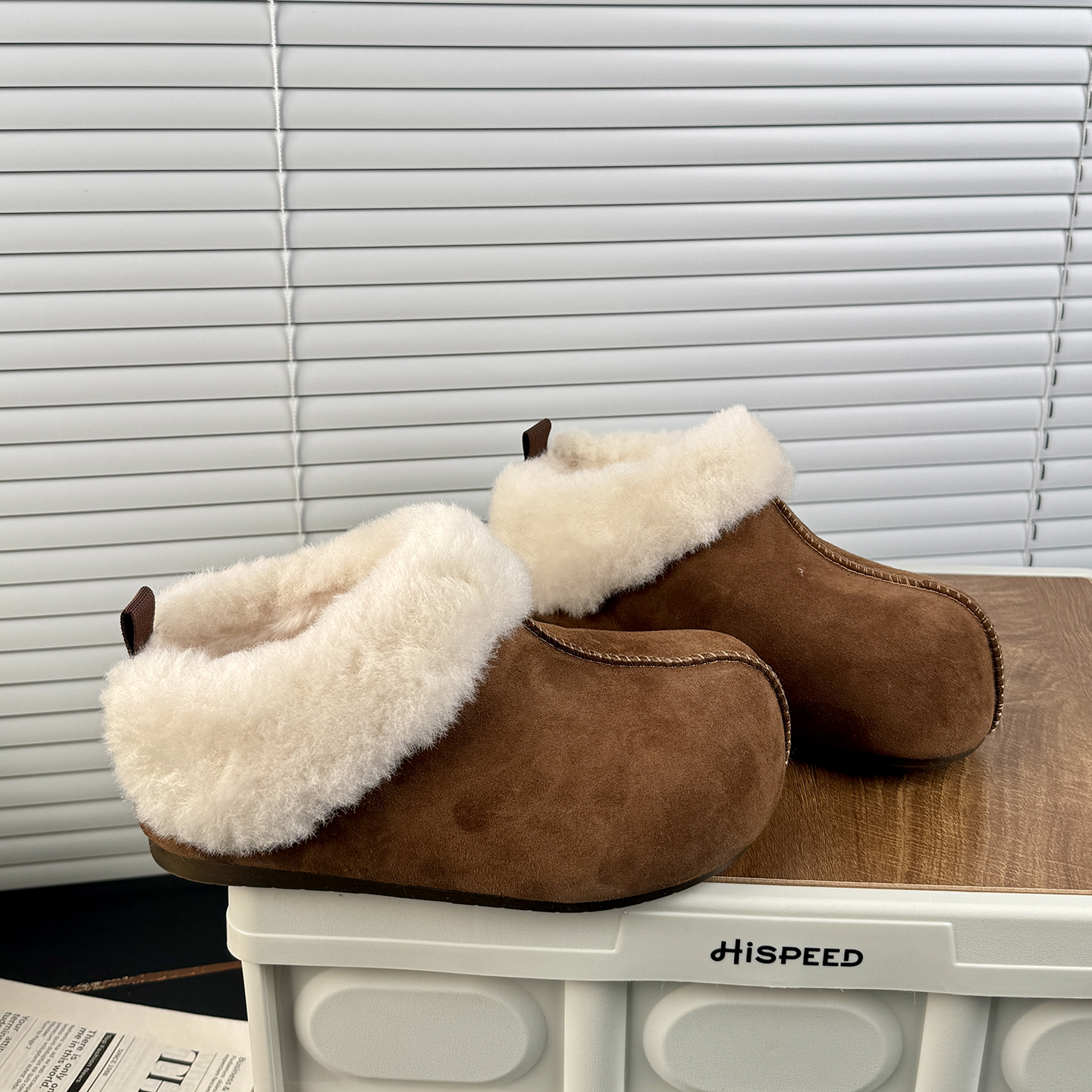 厚底5CM小土豆雪地靴磨砂皮加绒毛毛鞋2025冬季新款牛皮保暖棉鞋