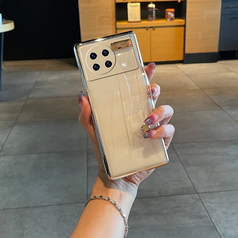 米拓新款腕带支架适用于vivoxfold 手机壳折叠屏电镀透明保护壳x fold