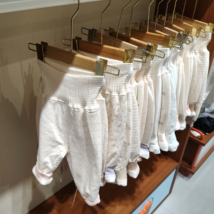 婴儿纯棉40克薄夹棉高腰护肚棉裤秋冬季宝宝保暖裤男女儿童开档裤