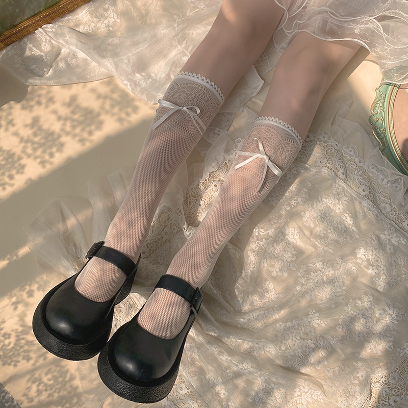 袜贵人设计师款小香风唯美堆堆袜