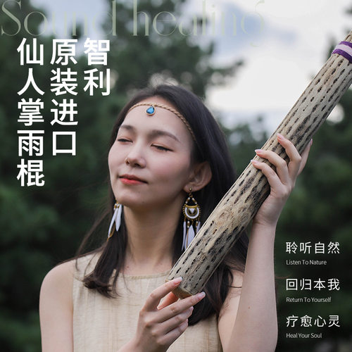 rain sticks雨棍智利仙人掌雨棒雨声筒器音疗乐器spa冥想