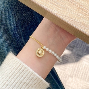 追光赵今麦聂曦光同款八芒星珍珠手链女生轻奢小众手串级感串珠