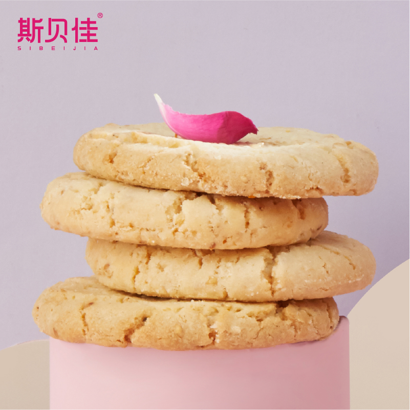 斯贝佳手工鲜花玫瑰桃酥酥饼云南老字号特产零食糕点点心小吃送礼