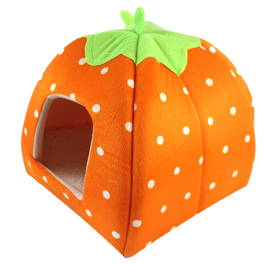 狗窝可拆洗秋冬保暖泰迪比熊贵宾狗窝草莓窝猫咪宠物用品中小型犬