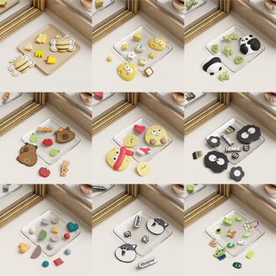 配饰2024新款 女夏季 DIY可拆卸鞋 饰扣包头拖鞋 面装 可爱卡通洞洞鞋