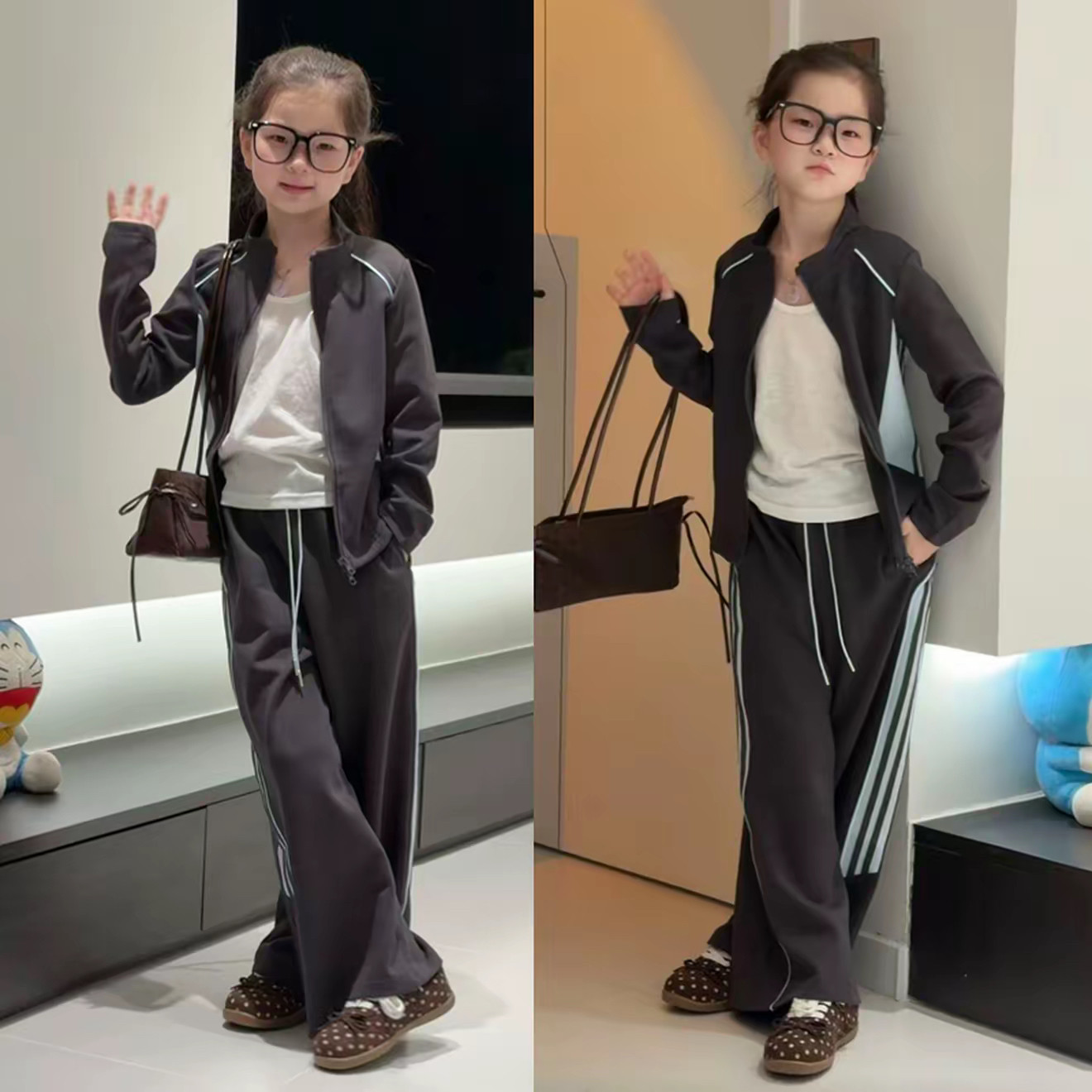 女童超好看高级感休闲运动两件套