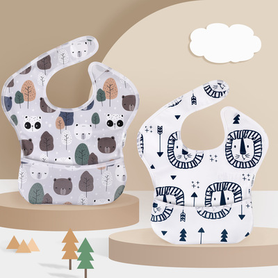 宝宝围兜男童女孩新生围脖柔软吃饭围嘴喂饭辅食防水可爱口水兜