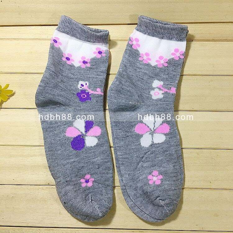 爆款秋冬季棉袜中老年休闲女袜子女士袜棉纱加厚短袜成人保暖女袜