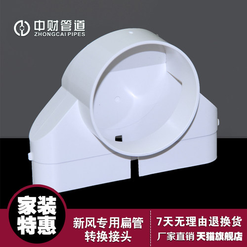 新风扁管专用管件 转换弯头