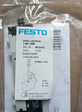 寻《《FESTO费斯托电磁阀VUVG-L10-P53E-T-M5-