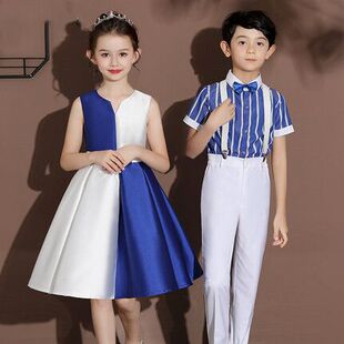 六一儿童节童声大合唱团演出服中小学生男女诗歌朗诵舞蹈表演服装