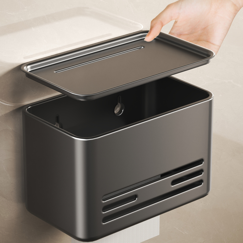 厕所纸巾盒免打孔防水可拆卸