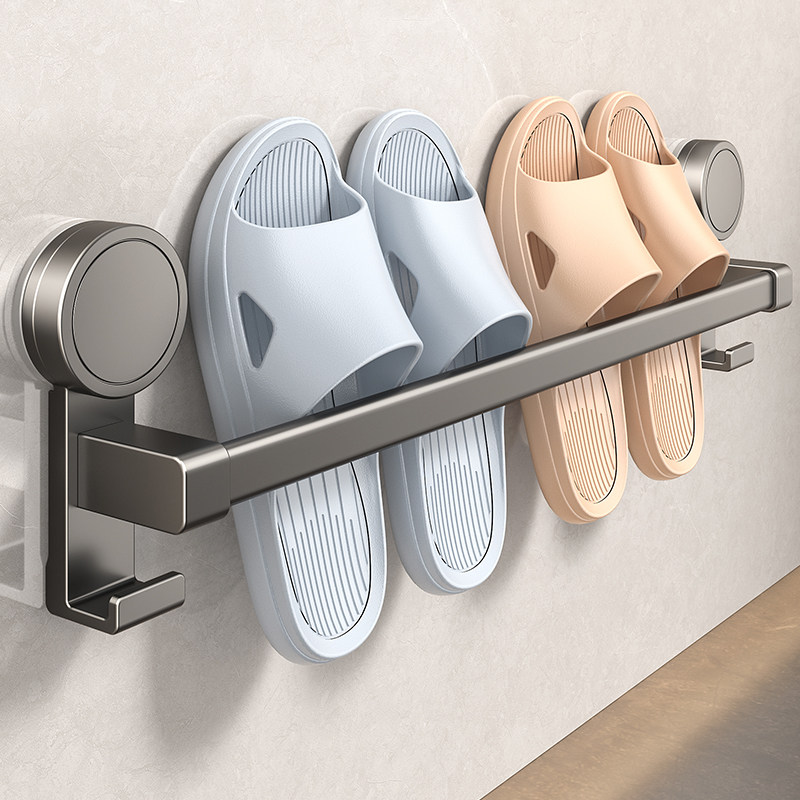 吸盘拖鞋挂架浴室拖鞋架免打孔卫生间拖鞋沥水架收纳置物架多功能