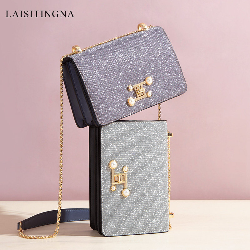 小ck女包单肩斜挎包2020新款潮时尚洋气质感百搭ins星空链条包包