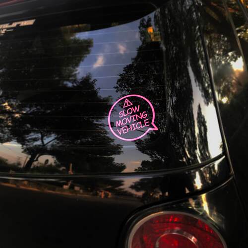 趣味对话文字贴纸卡通反光汽车