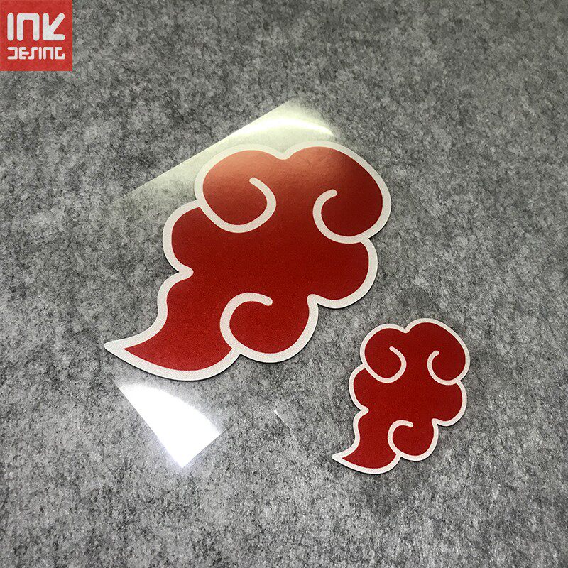 火影晓组织红云贴纸akatsuki火云汽车创意装饰反光贴油箱盖装饰贴