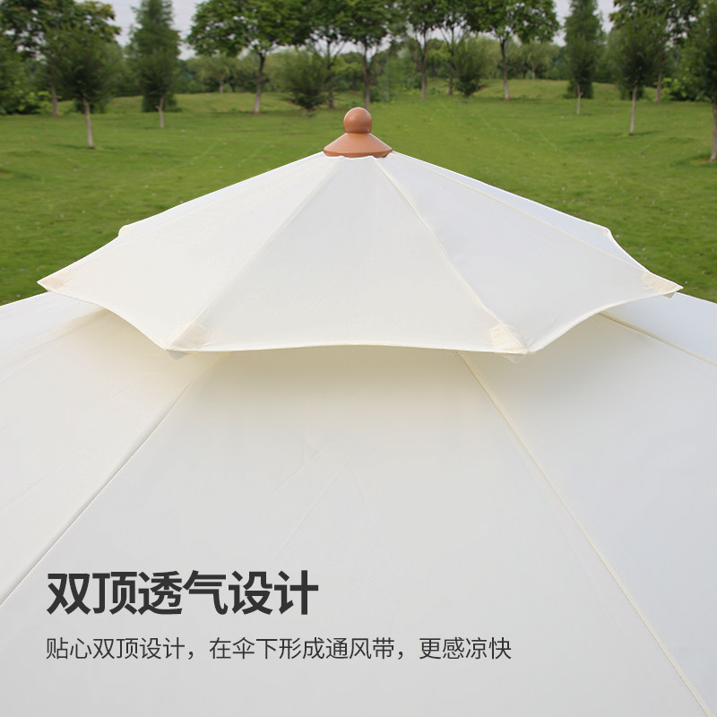 户外伞庭院遮阳伞室外阳台露天中柱伞别墅家用桌椅带伞花园遮阳伞