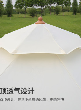 户外伞庭院遮阳伞室外阳台露天中柱伞别墅家用桌椅带伞花园太阳伞