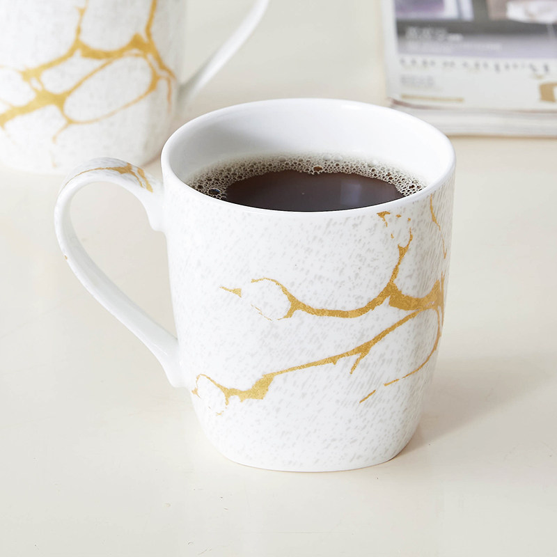创意骨瓷马克杯早餐杯家用小奢华茶杯牛奶杯简约时尚陶瓷咖啡杯,餐饮具,马克杯,淘宝优惠券,粉丝福利购,淘宝优惠卷