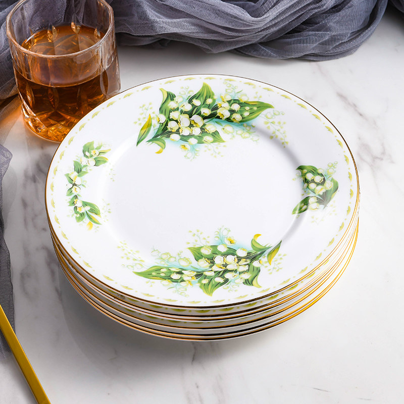 莹辰达骨瓷家用菜盘圆盘碗碟套装个性创意平盘点心盘凉菜盘西餐盘,餐饮具,盘,淘宝优惠券,粉丝福利购,淘宝优惠卷
