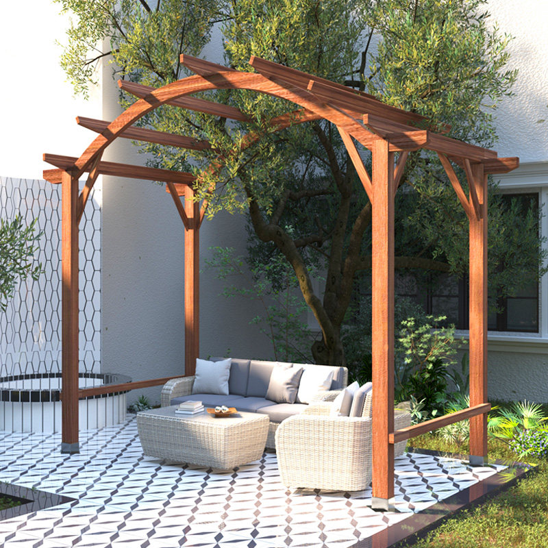 防腐木葡萄架庭院户外花架别墅室外花园碳化实木凉亭廊架爬藤架子 徽园园艺 淘优券