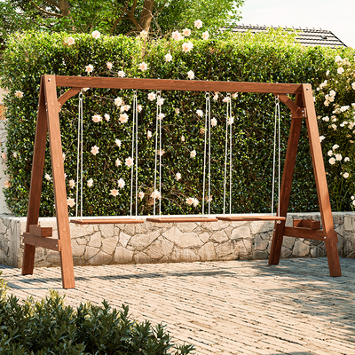 户外防腐木实木秋千田园之风