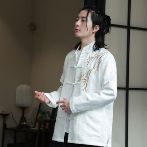 2024春夏风男装刺绣盘扣唐装汉服夹克外套C229-Y1008-P110图片