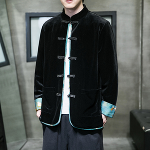 2024秋风男装灯芯绒复古中式唐装汉服夹克外套C229/Y709/P75图片