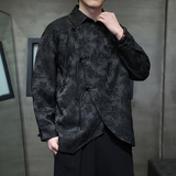 2024春夏新款风男装提花唐装汉服长袖衬衫衬衣C229-Y1012-P80，男装衬衫，电商C229-1