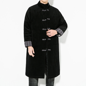 秋冬风男装盘扣长款日系唐装汉服棉衣棉袄棉服C229/MY48/P175图片