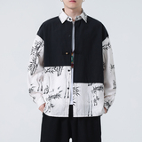 2024春夏新款棉麻亚麻唐装汉服中式长袖衬衫衬衣C229-Y998-P75，男装衬衫，电商C229-1