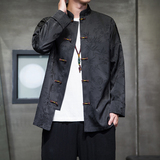 2024秋冬风男装冰丝唐装汉服夹克外套大码宽松C229/Y771/P100，男装夹克，电商C229-1