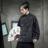 2024春夏新款风男装冰丝唐装汉服长袖衬衫衬衣C229-Y997-P80，男装衬衫，电商C229-1