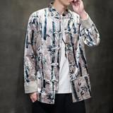 2024秋风男装丽丝绒复古中式唐装汉服夹克外套C229/Y761/P100，男装夹克，电商C229-1