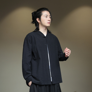 2024春夏风男装棉麻亚麻唐装汉服长袖衬衫衬衣C229-Y1007-P70图片