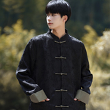 2024秋冬风男装提花中式大码唐装汉服夹克外套C229/Y764/P100，男装夹克，电商C229-1