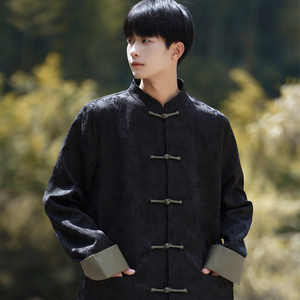 2024秋冬风男装提花中式大码唐装汉服夹克外套C229/Y764/P100图片