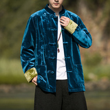 2024冬风男装丽丝绒复古中式唐装汉服夹克外套C229-Y759-P98，男装夹克，电商C229-1