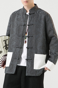 2024秋冬风男装大码棉麻亚麻唐装汉服夹克外套C229/Y794/P110图片