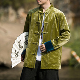 2024冬风男装丽丝绒复古中式唐装汉服夹克外套C229/Y759/P98，男装夹克，电商C229-1