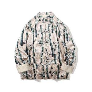 2024秋风男装丽丝绒复古中式唐装汉服夹克外套C229/Y761/P100图片