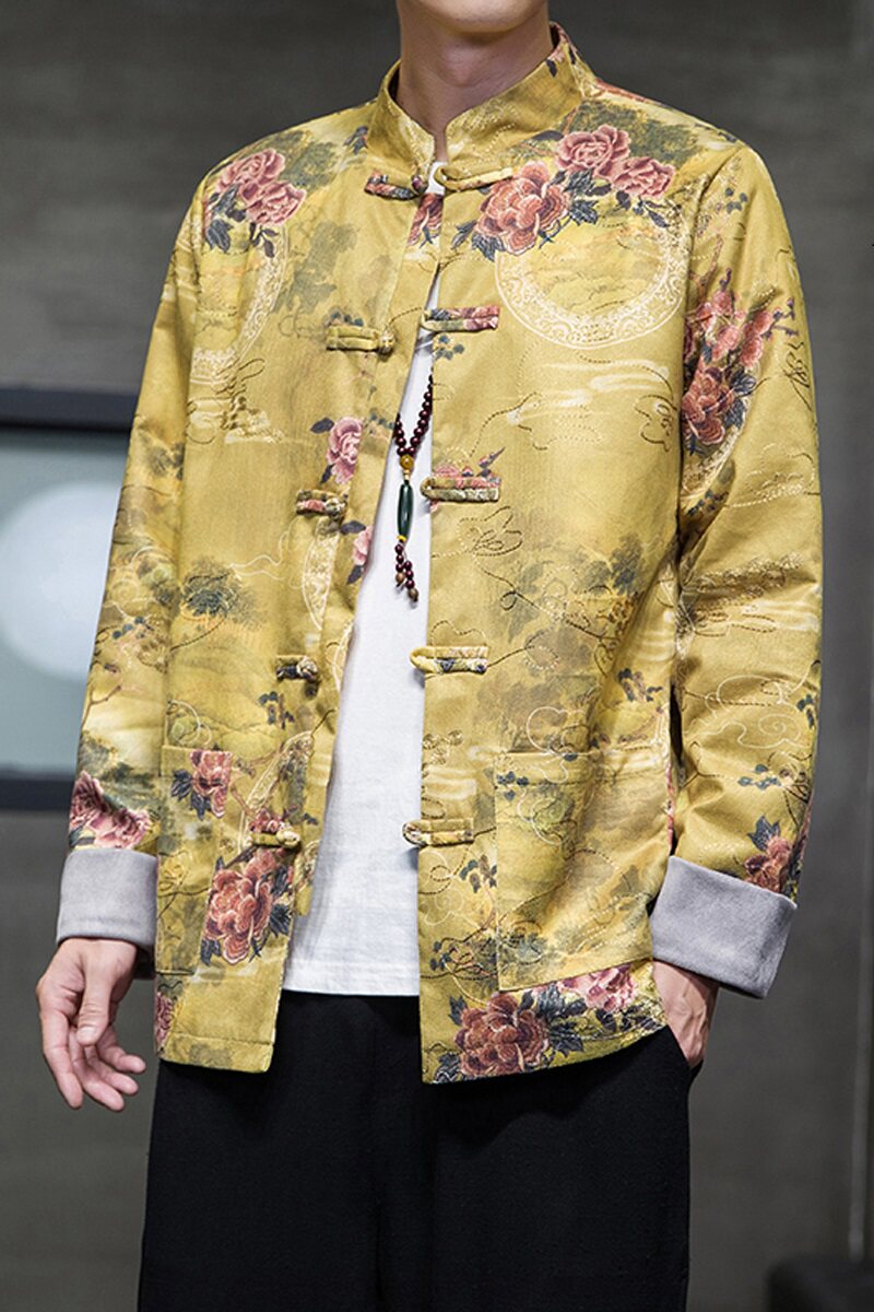 2024秋风男装鹿皮绒复古中式唐装汉服夹克外套C229/Y754/P105,男装夹克,电商C229-1
