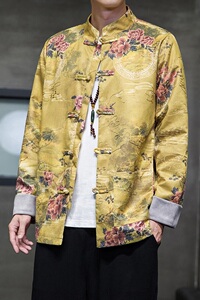 2024秋风男装鹿皮绒复古中式唐装汉服夹克外套C229/Y754/P105图片