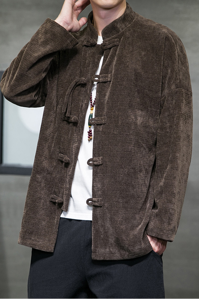 2024秋冬风男装盘扣复古中式唐装汉服夹克外套C229/Y782/P105,男装夹克,电商C229-1