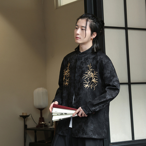 2024春夏风男装刺绣汉服唐装汉服长袖衬衫衬衣C229-Y1011-P80图片
