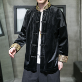2024秋冬风男装撞色复古中式唐装汉服夹克外套C229/Y917/P80，男装夹克，电商C229-1